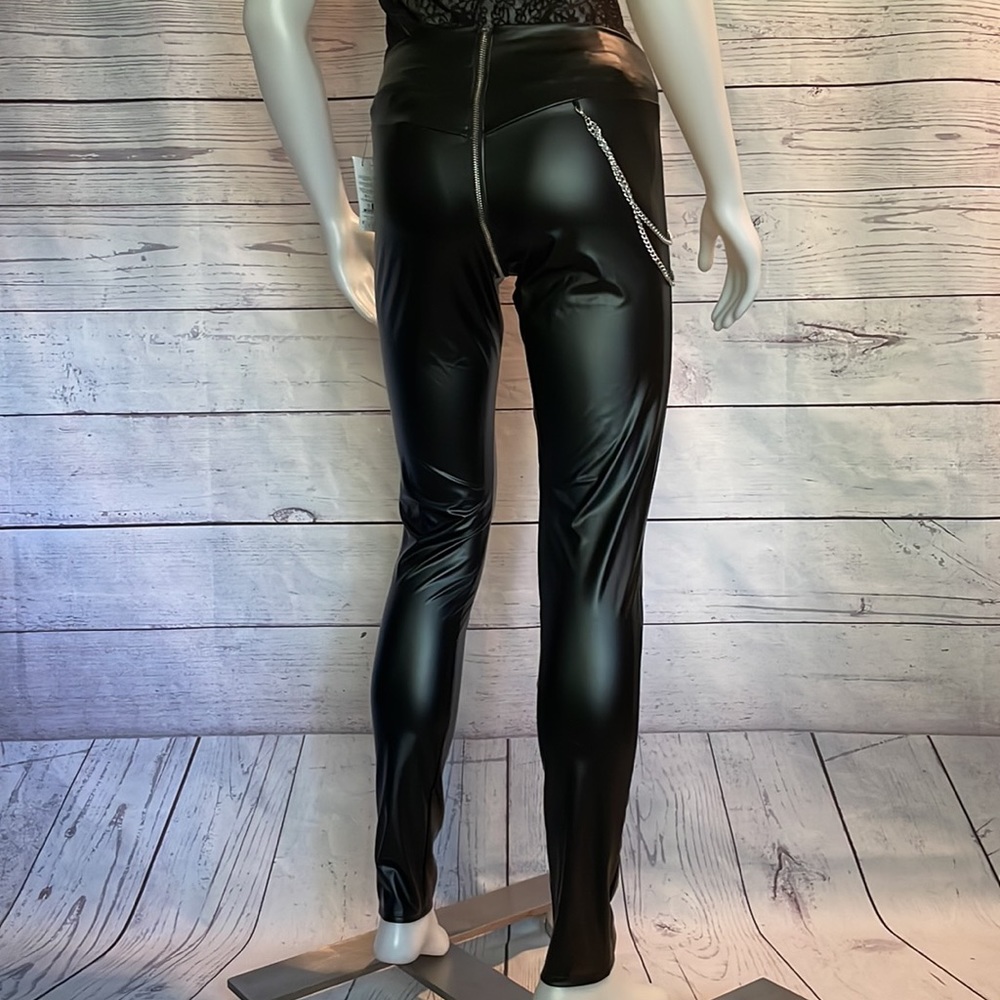 NWT Coquette Darque & Daring Wet Look Pants Size M - Picture 6 of 14